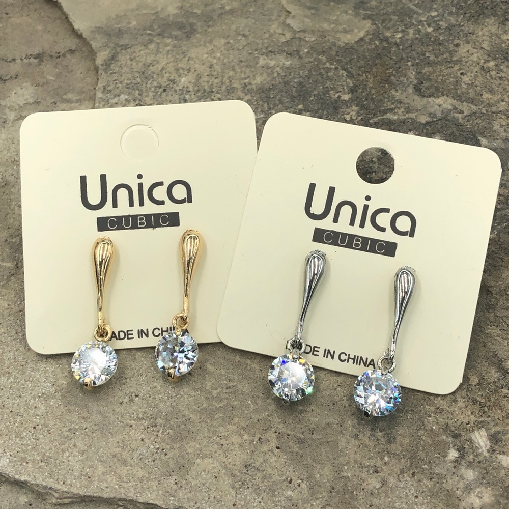 🍀 Cubic Zirconia CZ drop earrings